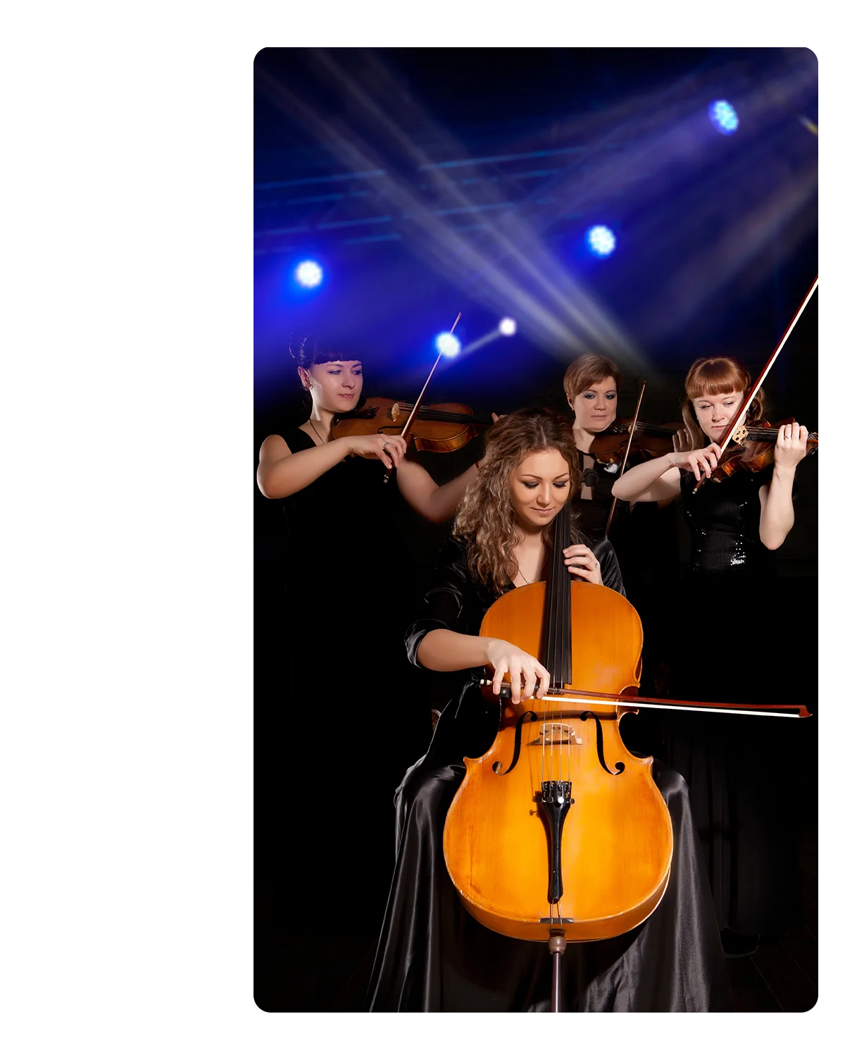 Event planner reviewing performers for an upcoming event