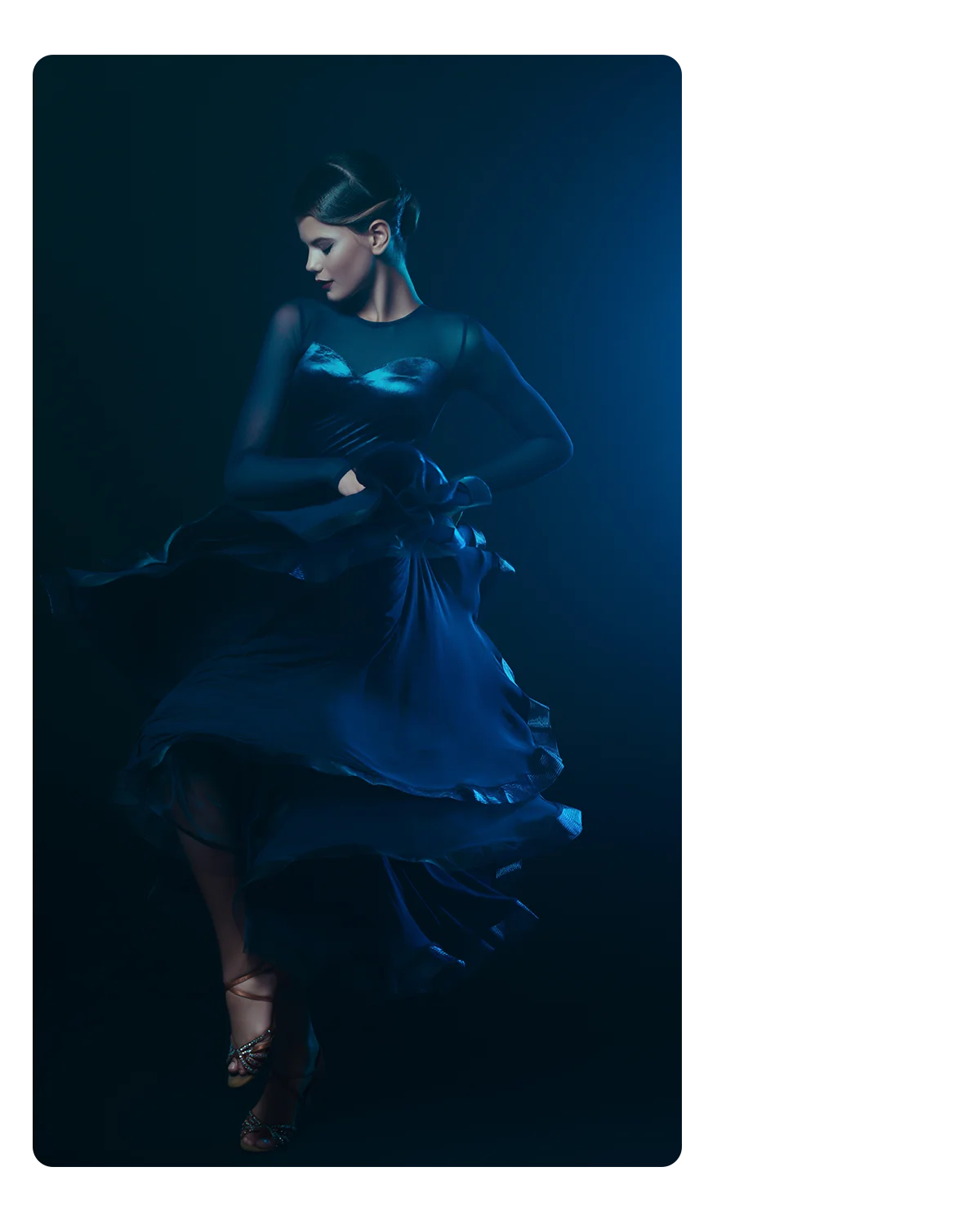 Performer on stage in front of an audience